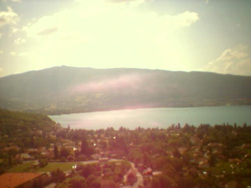 Vue du lac d Annecy depuis le chateau de Menthon Saint Bernard